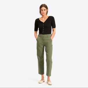 Everlane Straight Leg Crop in Green